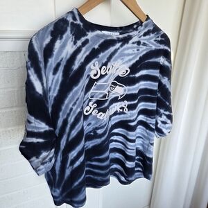 Wear By Erin Andrews Seattle Seahawks Blue Tie Dye Womens Size XL 100% Cotton